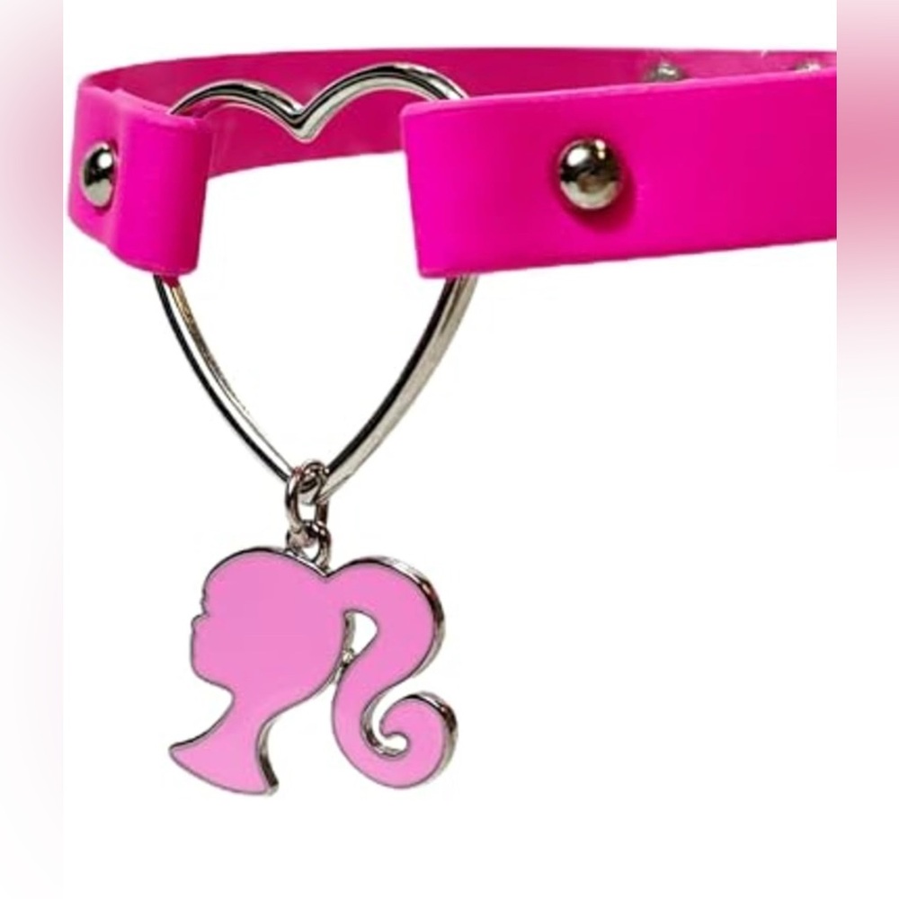 Pink Barbie Charm Buckle Choker